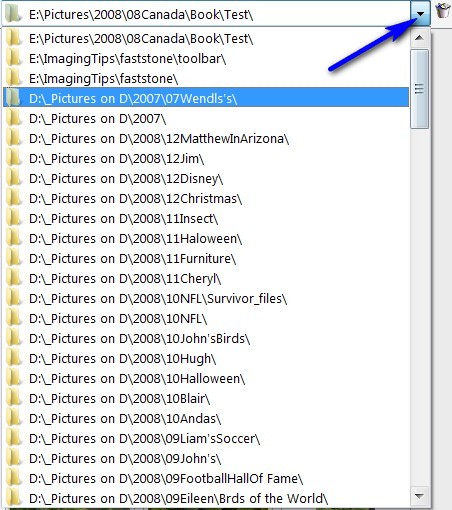 folder history
